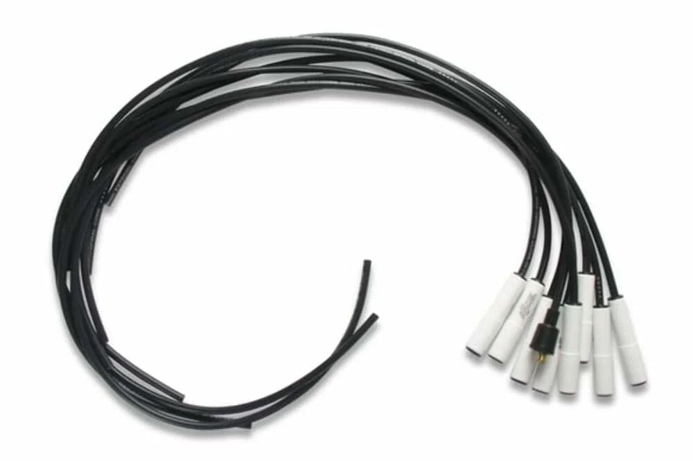 Spark Plug Wire Set - Universal - 180 Deg White Ceramic Boots - 9000C